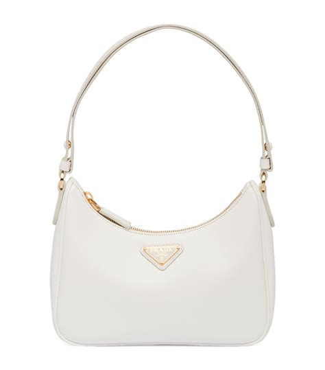 white saffiano leather prada re edition bag|prada saffiano shoulder bag.